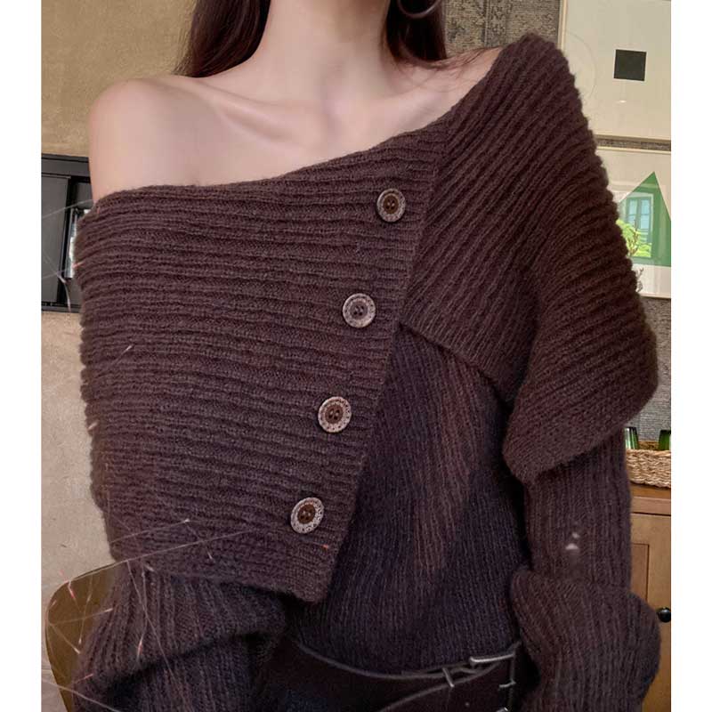 オフショルダーニットトップス(4colors)