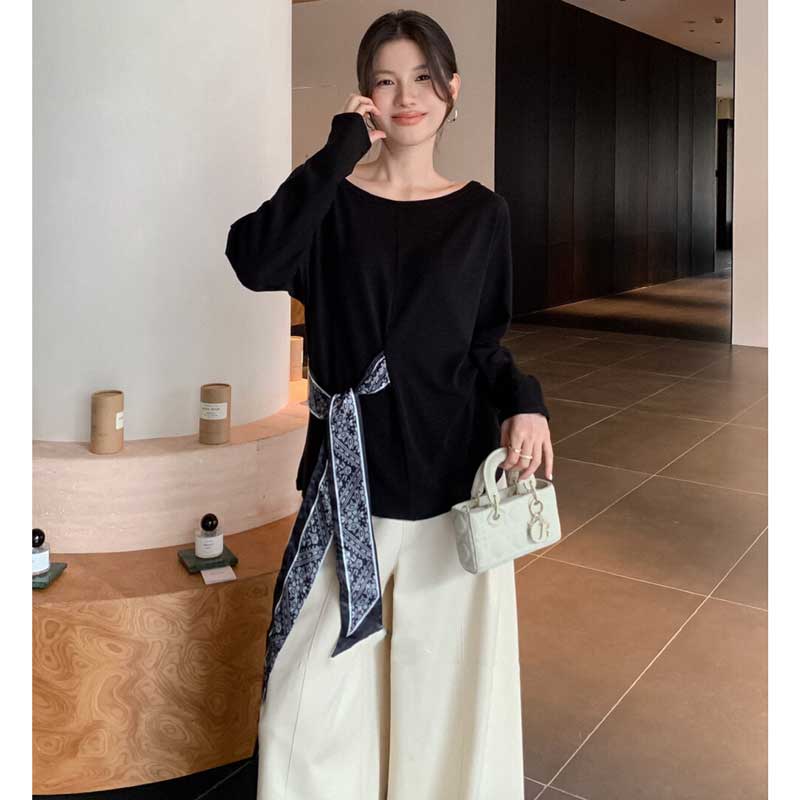 サイドスカーフカットソー(2colors)