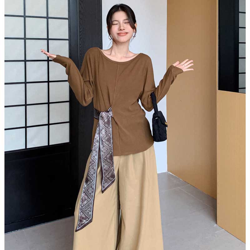 サイドスカーフカットソー(2colors)