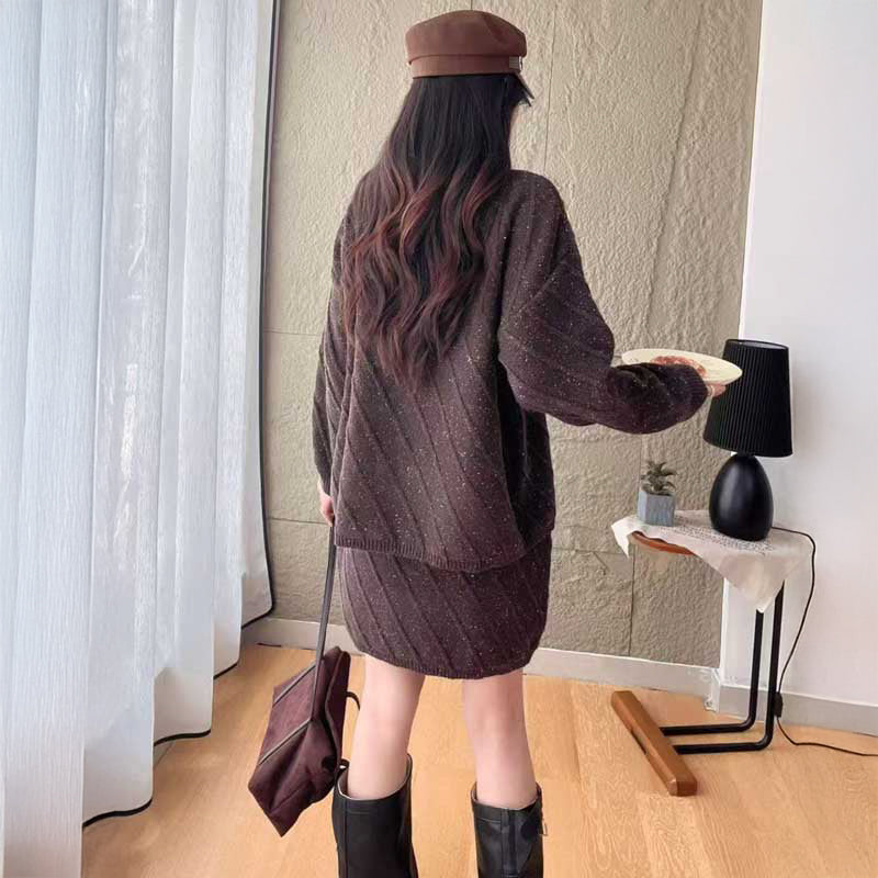 ポロカラーニットセットアップ(3colors)