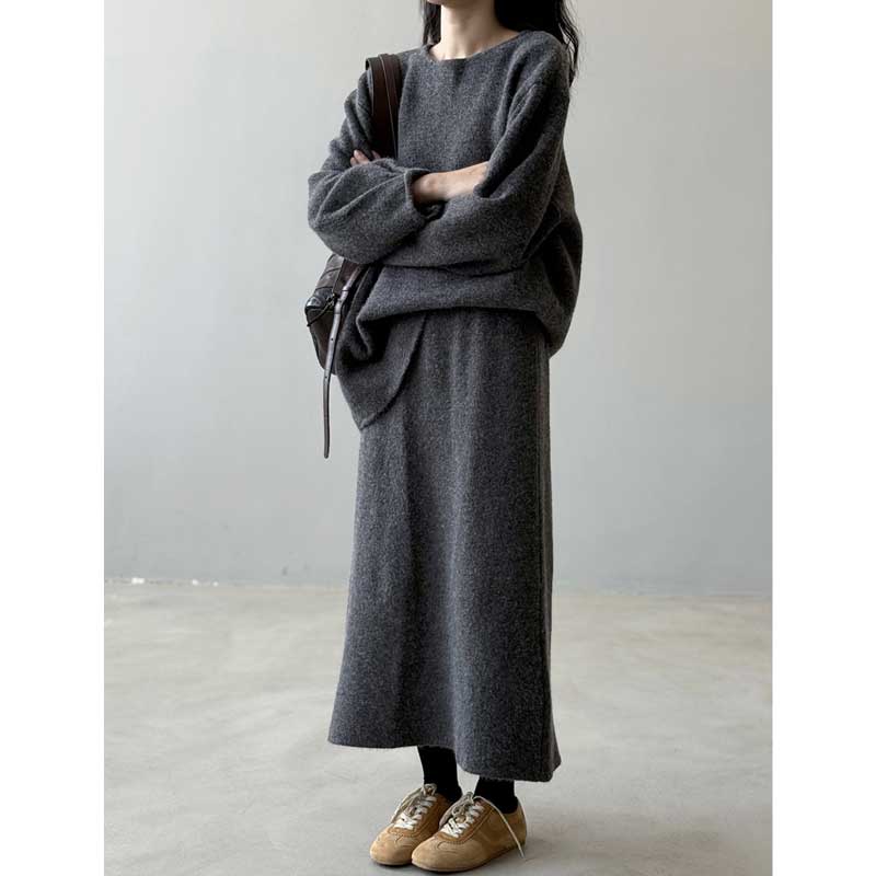 リラックスニットセットアップ(2colors)