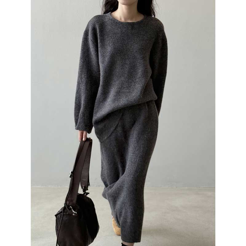 リラックスニットセットアップ(2colors)