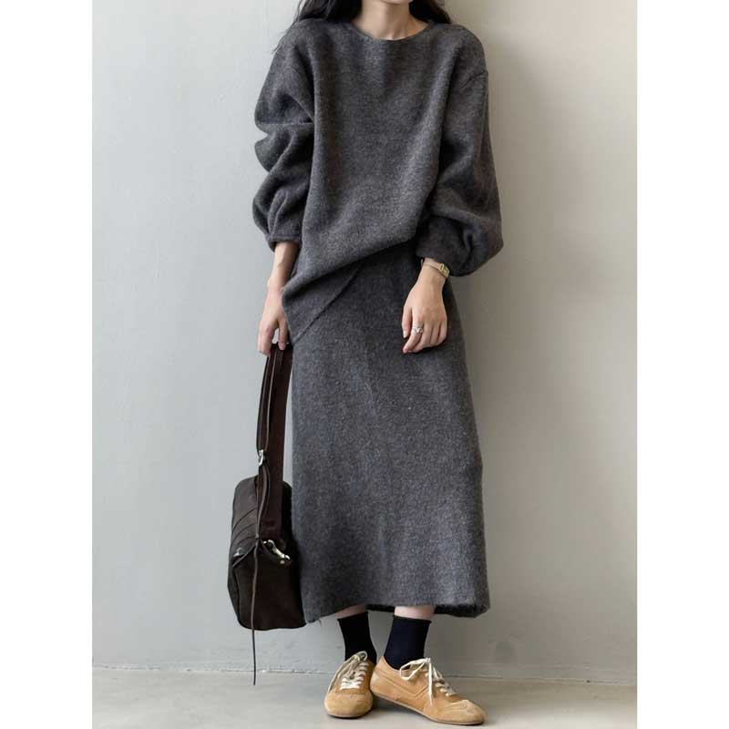 リラックスニットセットアップ(2colors)