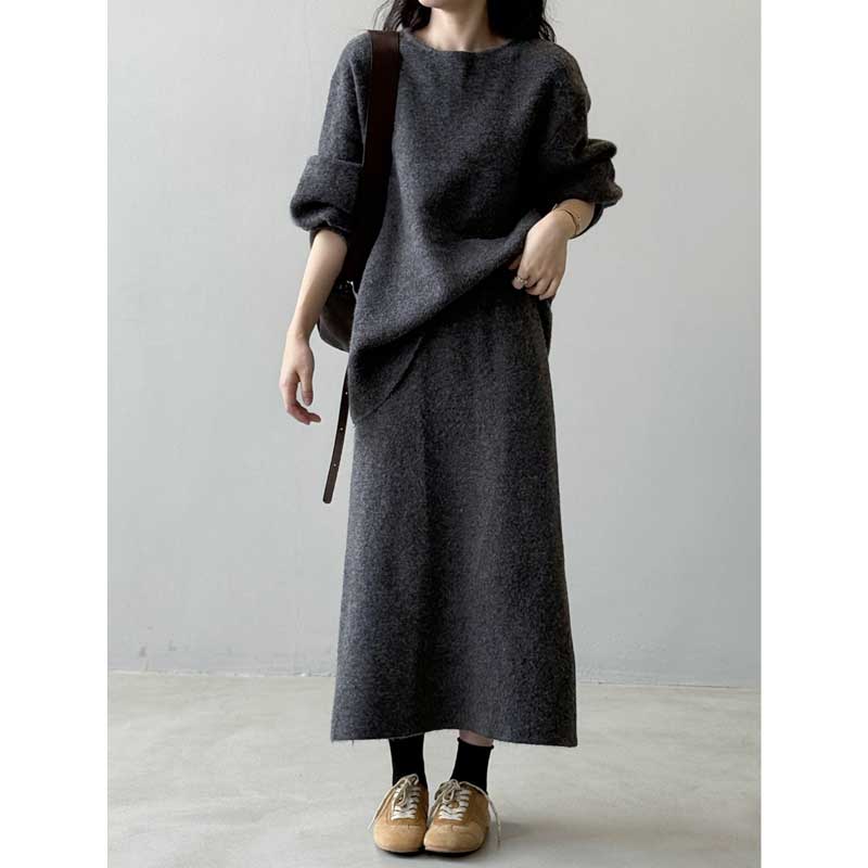 リラックスニットセットアップ(2colors)