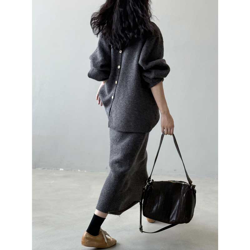 リラックスニットセットアップ(2colors)