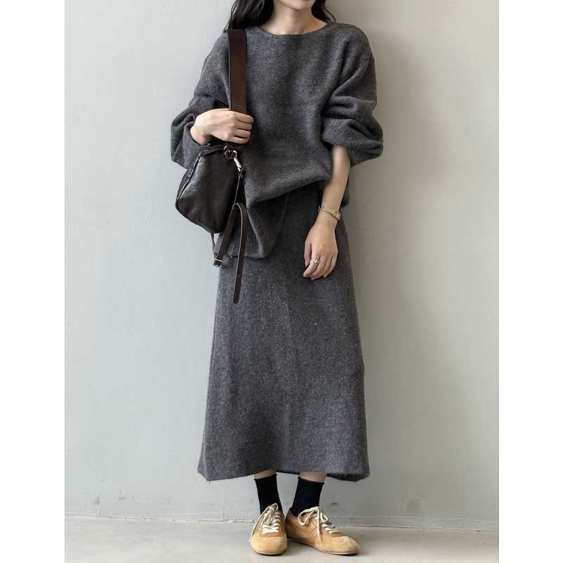 リラックスニットセットアップ(2colors)