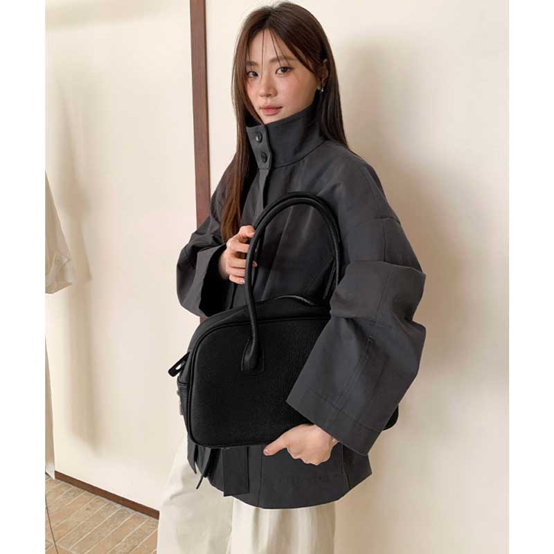 スタンドカラーショートコート(2colors)