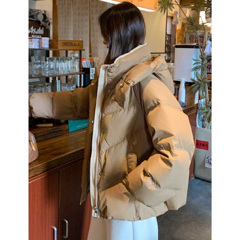 フード付きショート丈ダウンジャケット(5colors)