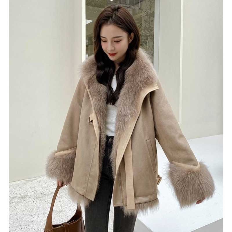 ファートリミングスエードリバーシブルコート(2colors)