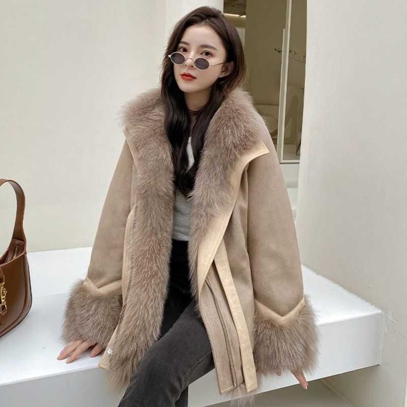 ファートリミングスエードリバーシブルコート(2colors)