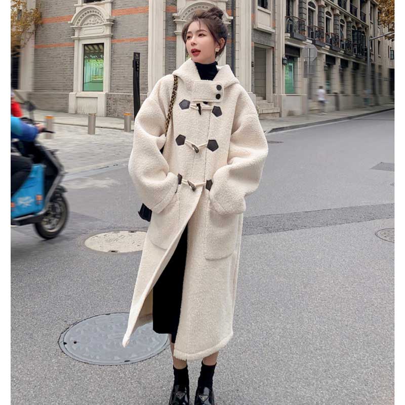 ボアロングダッフルコート