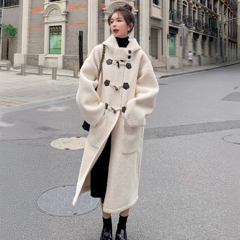 ボアロングダッフルコート