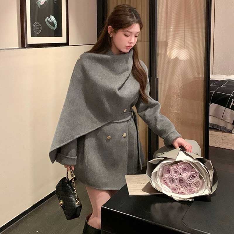 ケープデザインショートコート