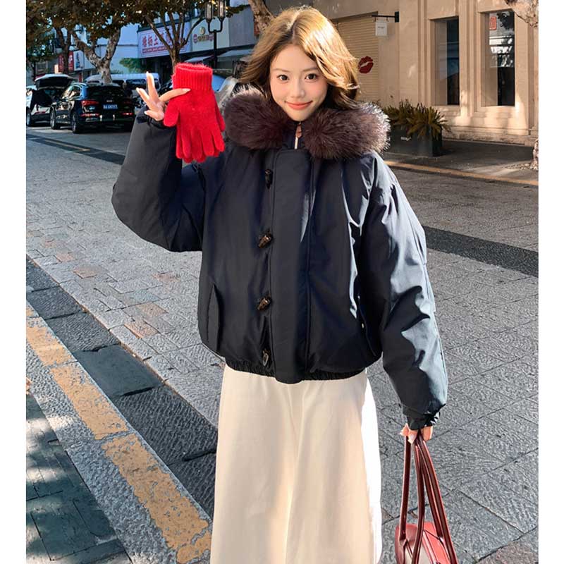 ジップフードショートブルゾン(4colors)