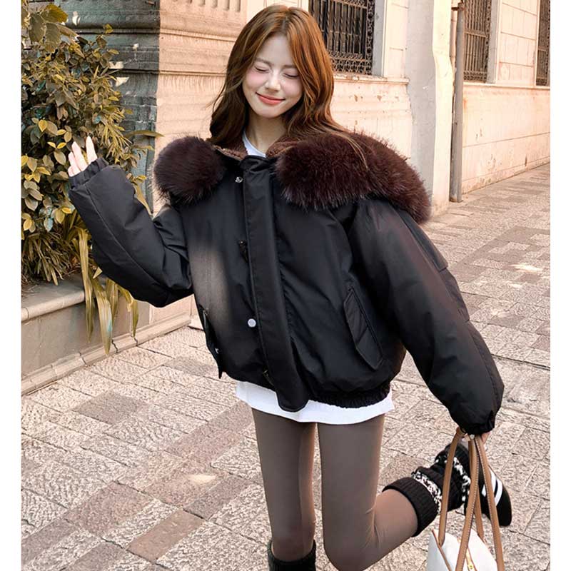 ジップフードショートブルゾン(4colors)