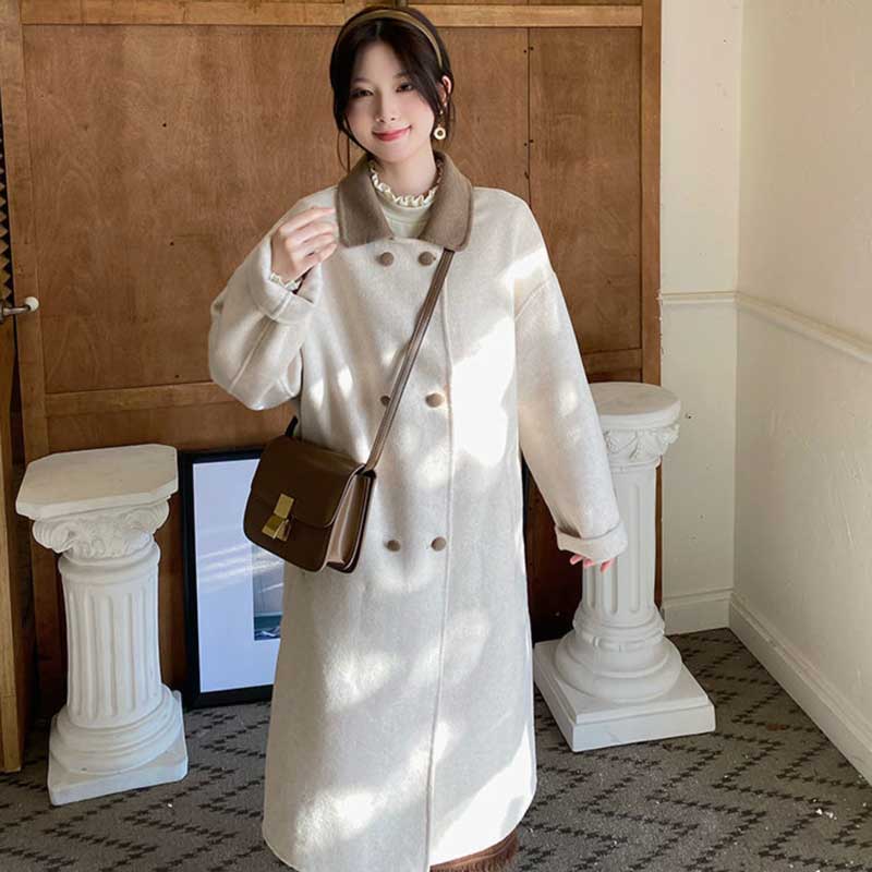 バイカラーロングチェスターコート(2colors)