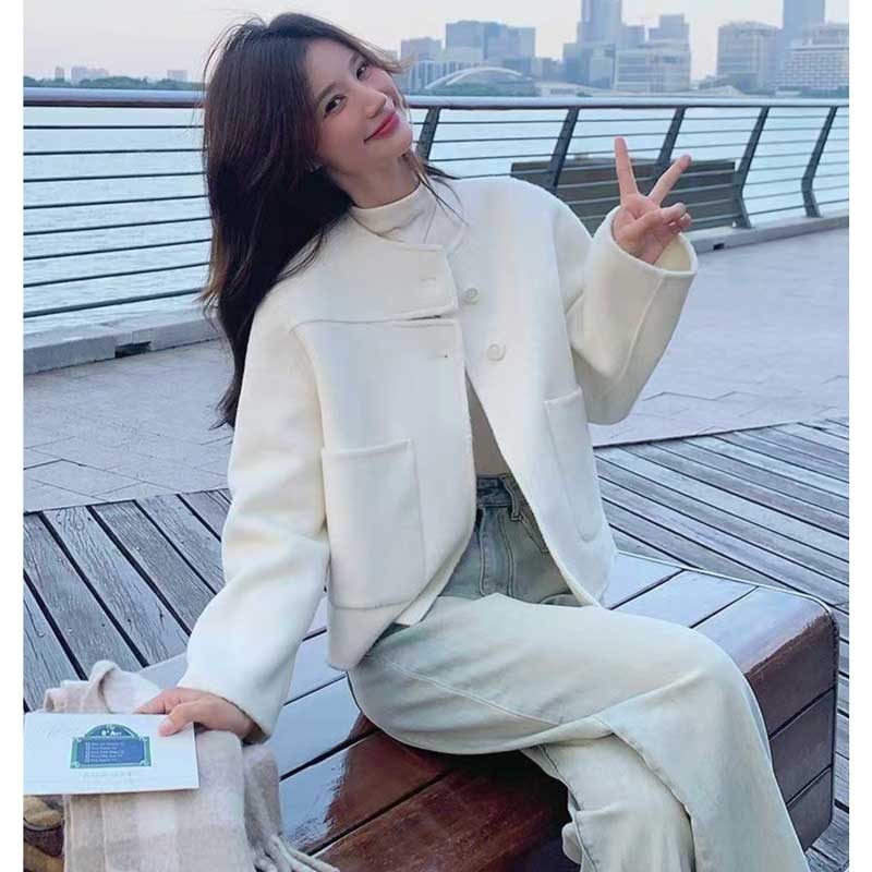 ノーカラーショートジャケット(2colors)