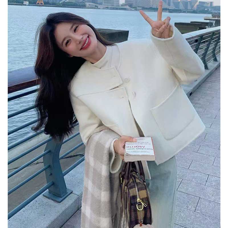 ノーカラーショートジャケット(2colors)