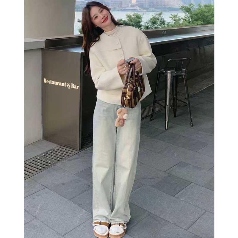 ノーカラーショートジャケット(2colors)