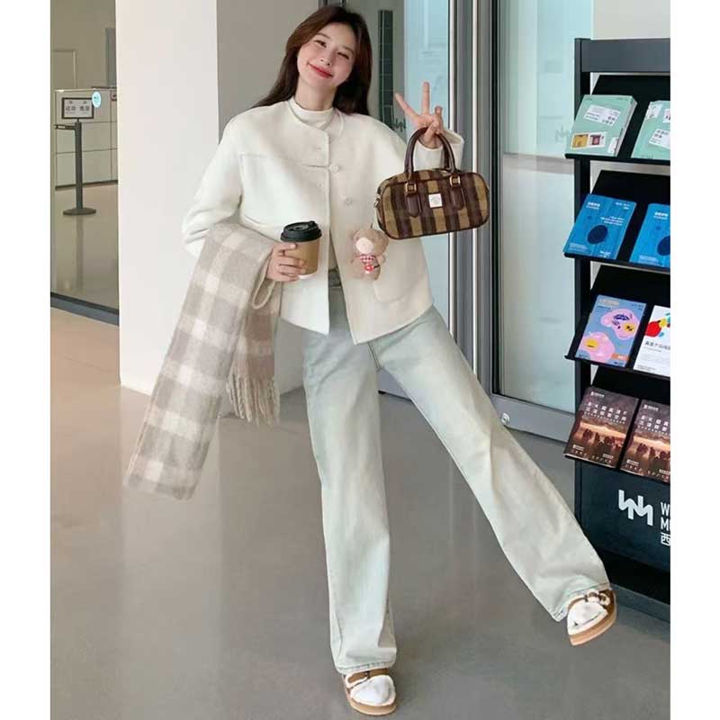 ノーカラーショートジャケット(2colors)