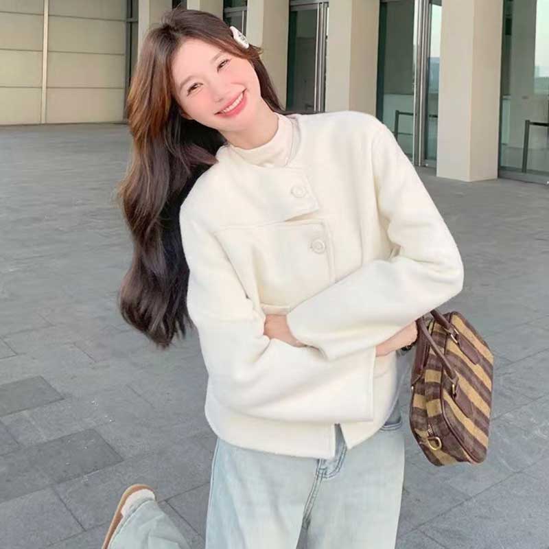 ノーカラーショートジャケット(2colors)