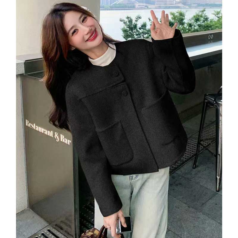 ノーカラーショートジャケット(2colors)