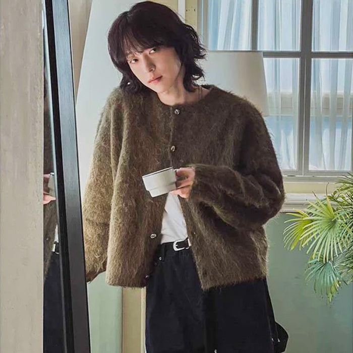 シャギーニットカーディガン(2colors)