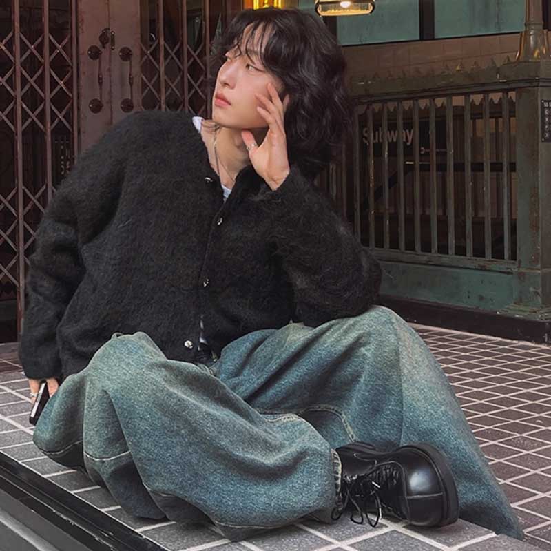 シャギーニットカーディガン(2colors)