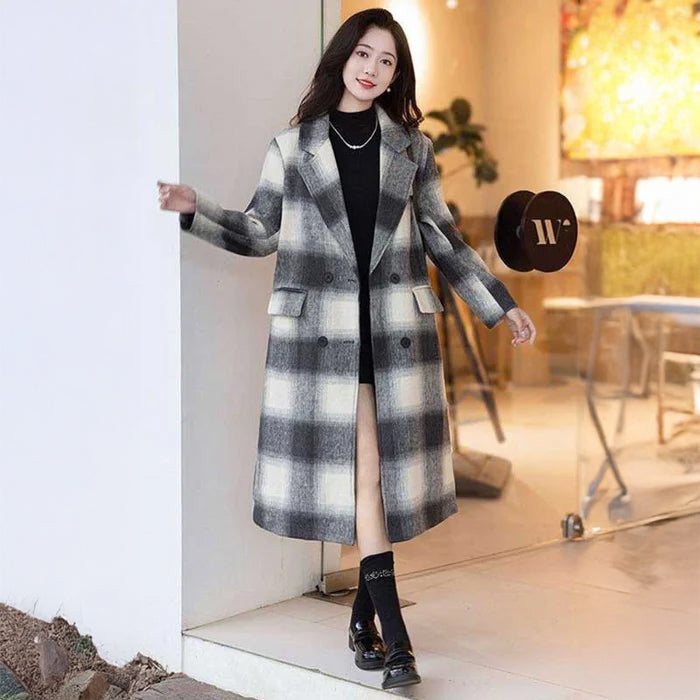 ブロックチェックチェスターコート(2colors)