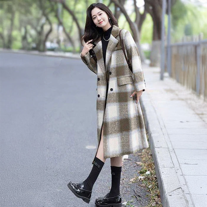 ブロックチェックチェスターコート(2colors)