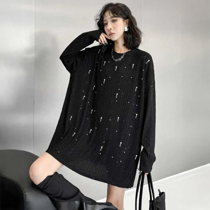 スパンコールグリッターワンピース