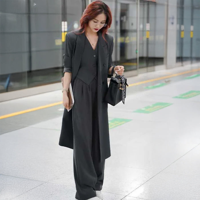 ロングジャケットスリーピースセット