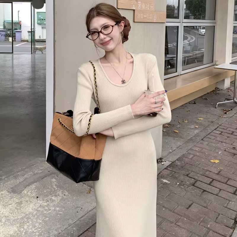 ストレッチリブマキシワンピース(3colors)