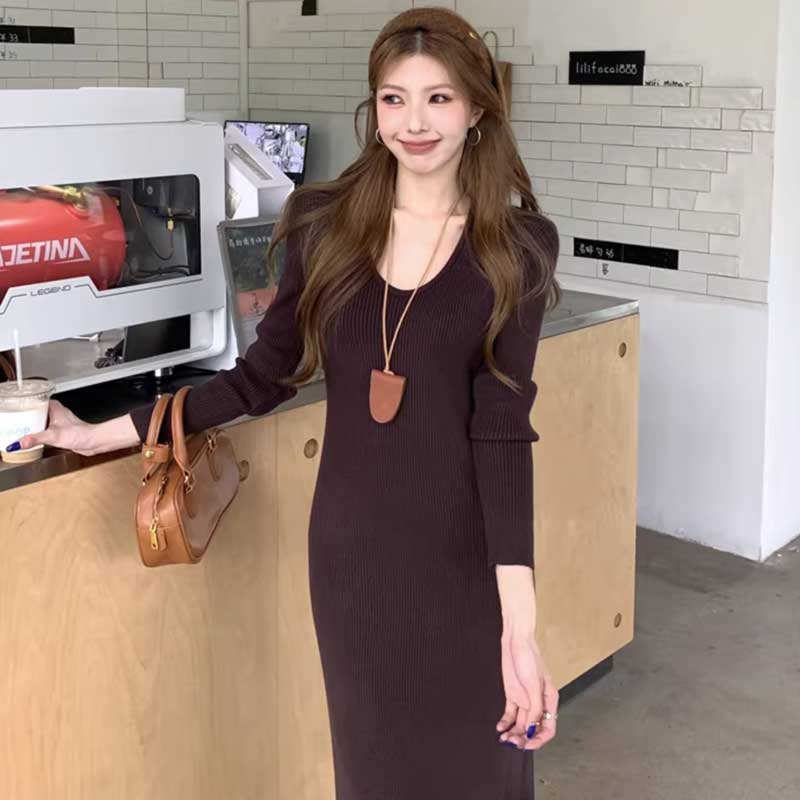 ストレッチリブマキシワンピース(3colors)