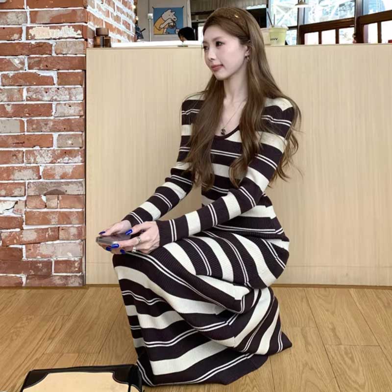 ストレッチリブマキシワンピース(3colors)