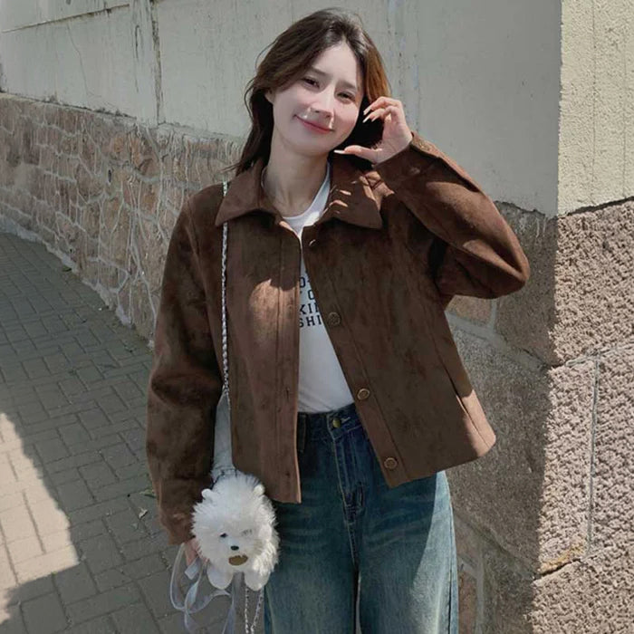 スエードショートブルゾン