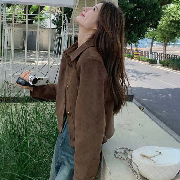 スエードショートブルゾン