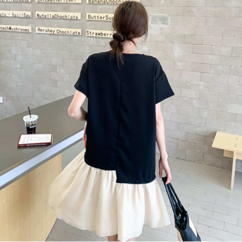アシメフリルヘムTシャツワンピース