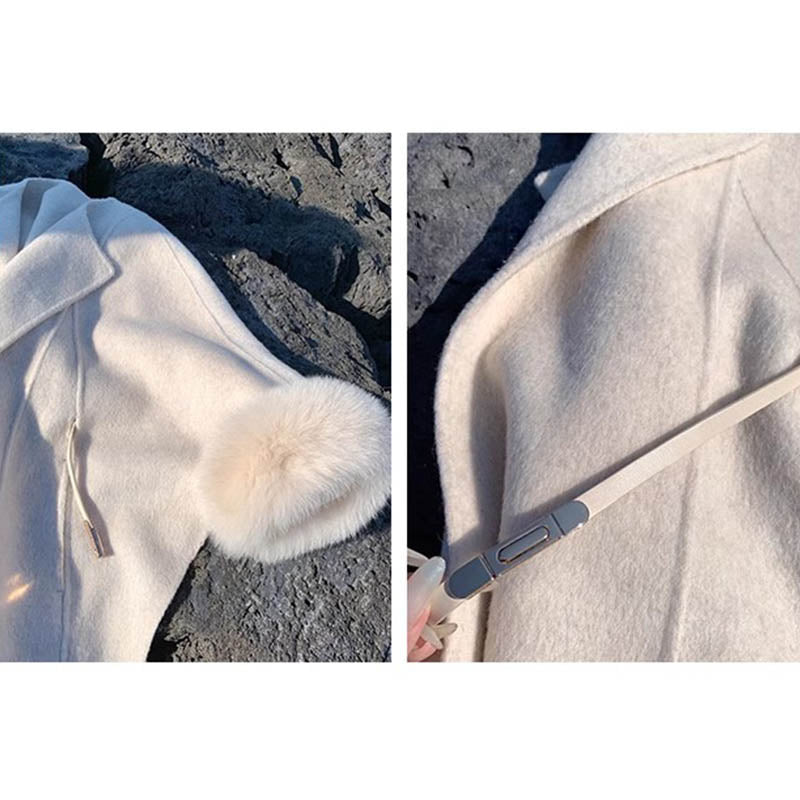 ファー付きドルマンコート