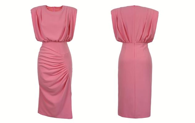 タック入りウエスト切り替えペンシルワンピース(2colors)