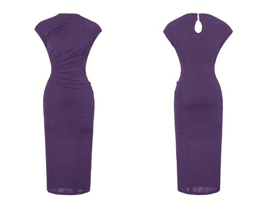 バックドロップオープンギャザーペンシルワンピース