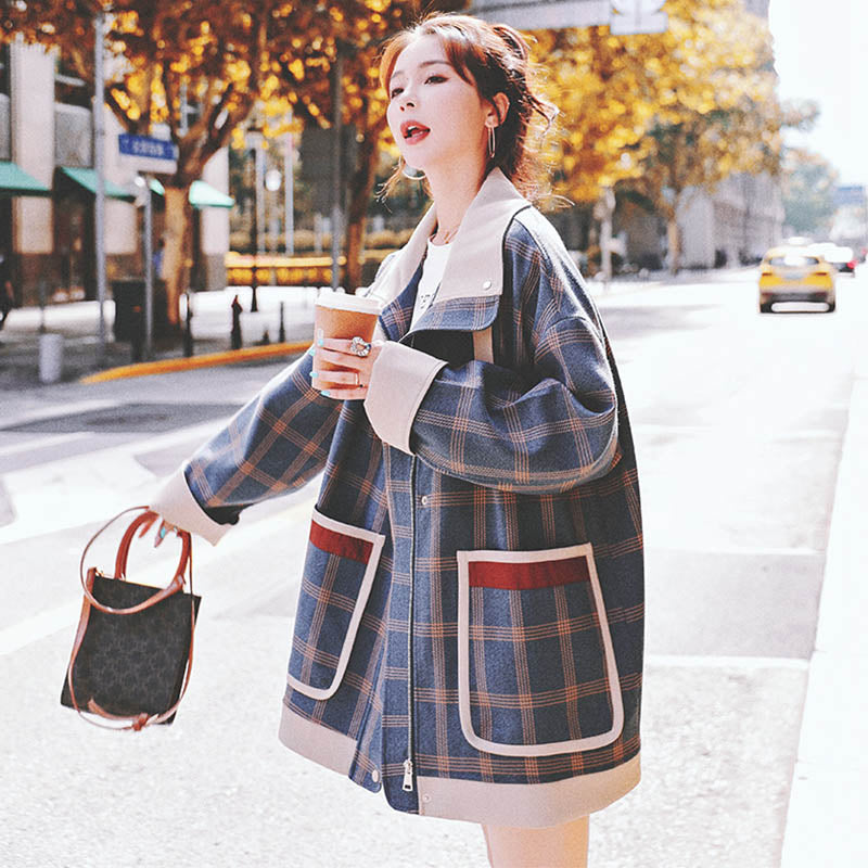 オーバーサイズチェックコート