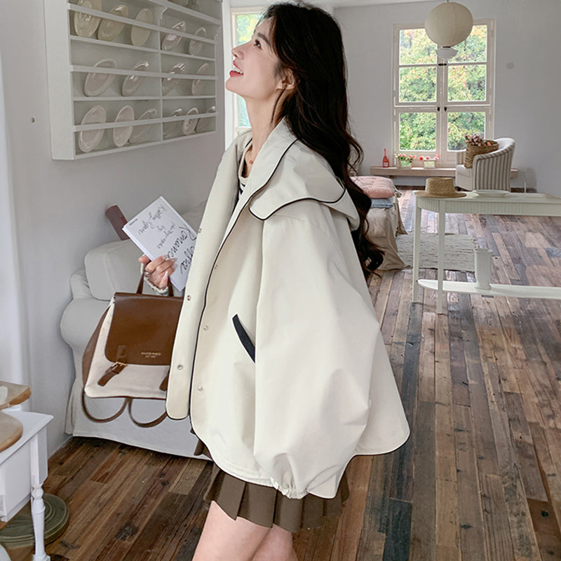 ビックシルエットフーディーウインドブレーカー