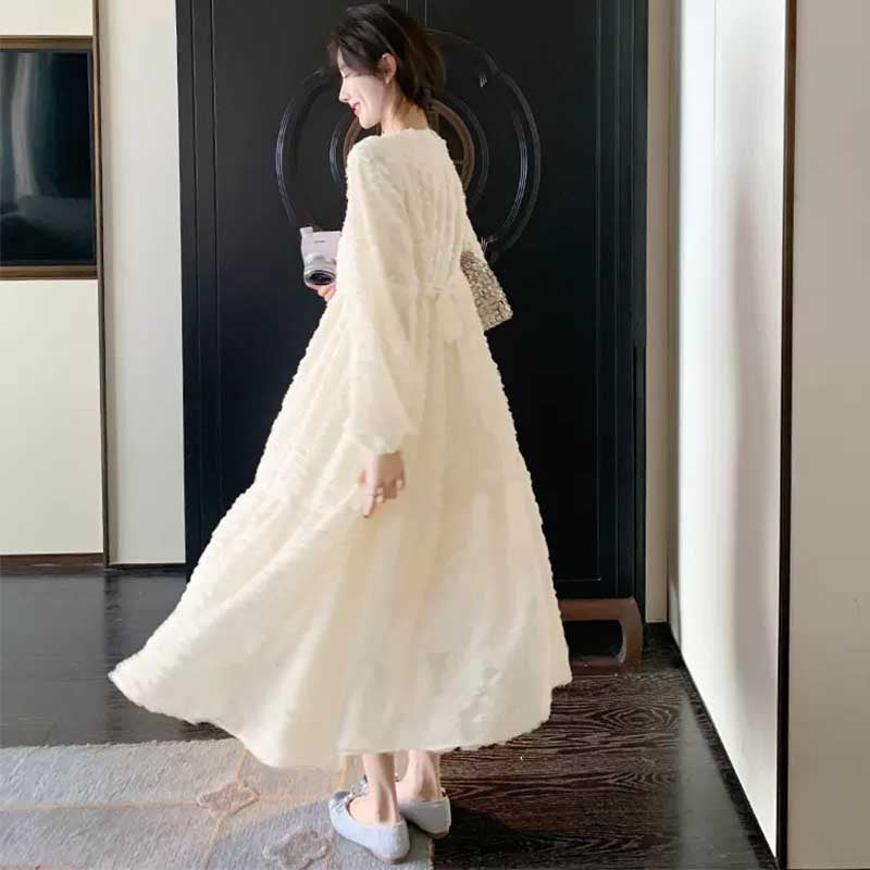 フラワージャガードワンピース(2colors)