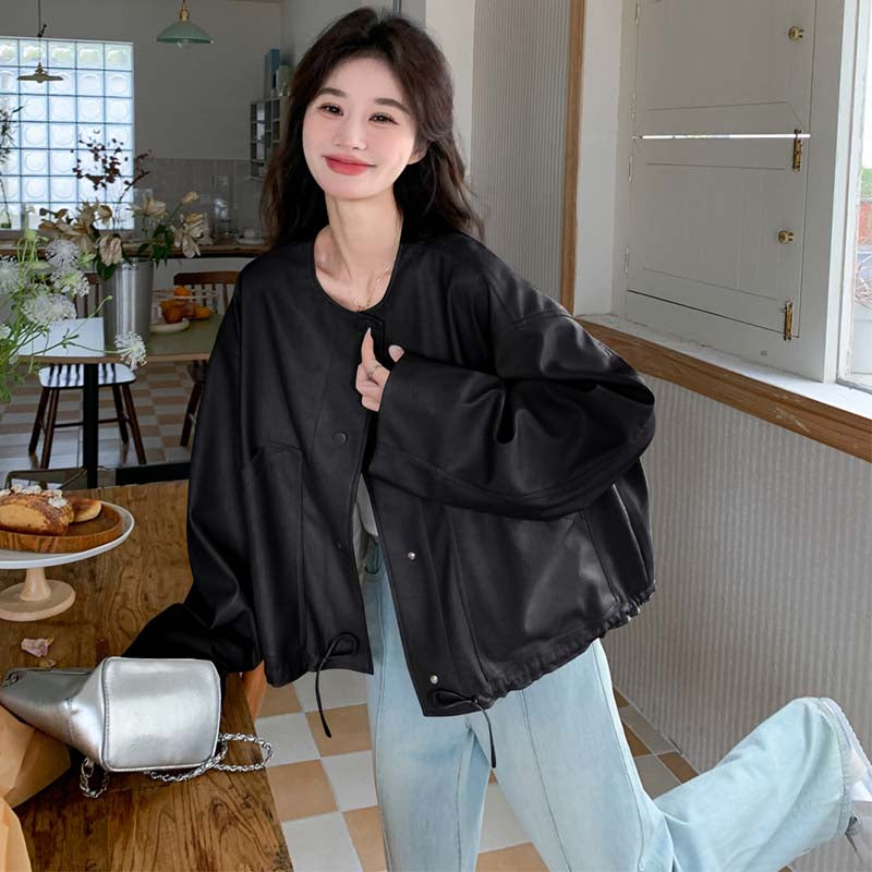 ノーカラールーズショートジャケット(2colors)