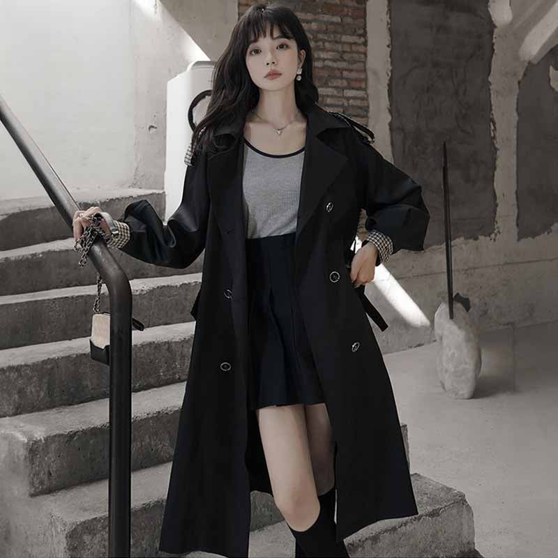 チェックヨークトレンチコート