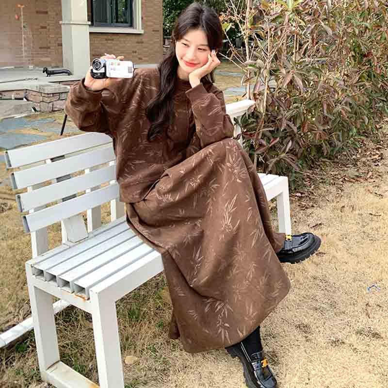 ブラウンコーデュロイセットアップ