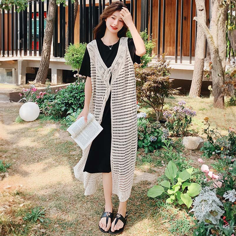 メッシュジレワンピース×Tシャツワンピースツーピース