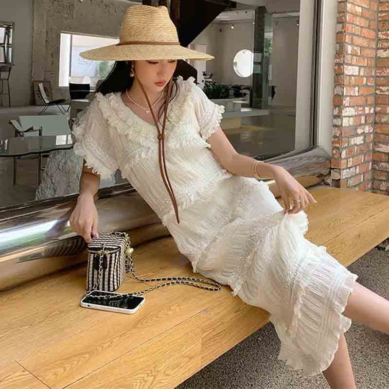 【即納】フリンジティアードワンピース