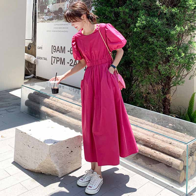 バックウエストカットワンピース